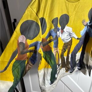 Vintage 70s Pullovet Sweatshirt Colorful Graphic Men's Shirt